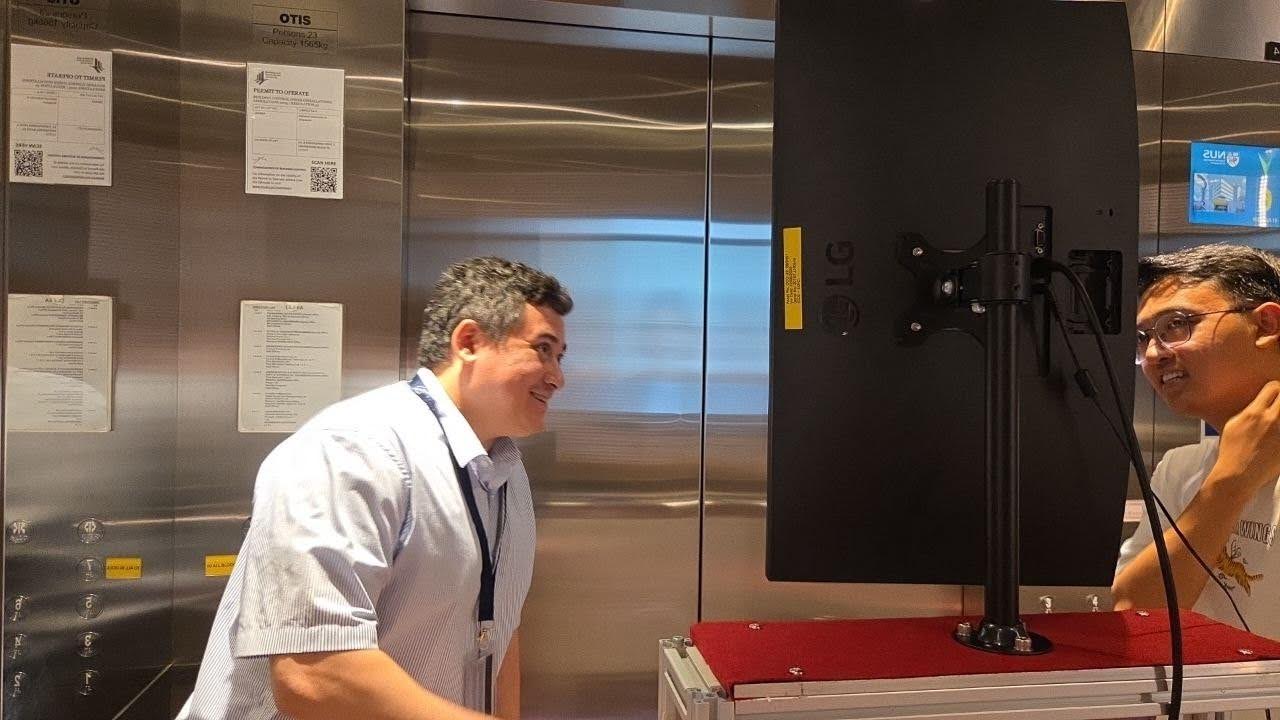 Figure 92: A participant interacting with ELEVIA